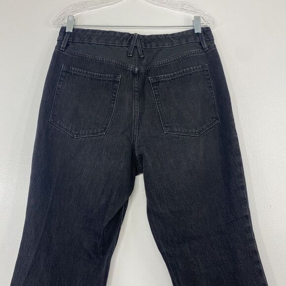 Good American Jeans Woman's 10/30 Black Faux Leather Trim - Picture 5 of 10